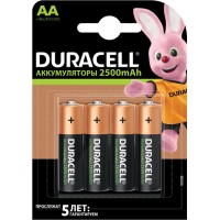 Аккумуляторы Duracell 2500 mAh Rechargeable LSD в блистере (AA), Ni-Mh, RTU. Цена за уп. 4 шт. Аккумуляторы Duracell 2500 mAh Rechargeable LSD в блистере (AA), Ni-Mh, RTU. Цена за уп. 4 шт.
