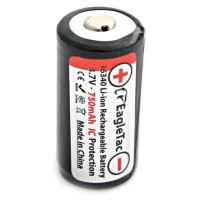 EagleTac RCR 123A / 16340 ёмкостью 750 mAh с защитой (3.7В).