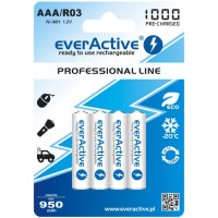 EverActive 1000 mAh в блистере. Высокоёмкие аккумуляторы, Professional Line. (AAА). Цена за уп. 4 шт.