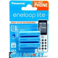 Panasonic Eneloop Lite 600 mAh (min 550 mAh) BK-4LCCE 3DE в блистере. 3000 Циклов! (AAA). Цена за уп. 3 шт.