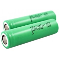 Samsung INR 18650 25R 20A (100А) SDI Li-ion 2500 mAh без защиты (green). Высокотоковый. Оригинал - Korea.