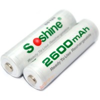 Soshine 2600 mAh - низкосаморазрядные (LSD) пальчиковые аккумуляторы. Поштучно. (AA). Цена за 1 шт.