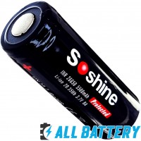 Аккумулятор 26650 Soshine 5500 mAh Li-Ion INR 3,7В, 8A. C защитой, высокая реальная ёмкость. Цена за 1 шт.