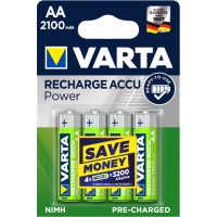 Varta 2100 mAh Recharge Accu Power LSD в блистере (AA), Ni-Mh, RTU. Цена за уп. 4 шт.