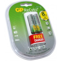 Комплект: USB зарядное устройство GP Recyko U211 + 2 AA аккумулятора GP 2000 mAh.