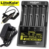 LiitoKala Lii-500S - универсальное зарядное, 4 канала, Power Bank, сенсорные кнопки. Блок питания + Авто. Оригинал.