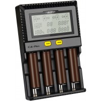 Miboxer C4 PLUS - быстрое (2.5A) универсальное зарядное для Ni-Cd/Ni-Mh, Li-Ion (IMR/INR/ICR), LiFePO4. (AA,C, 18650,14500).