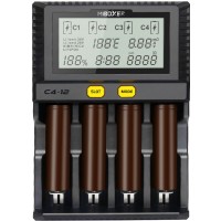 Miboxer C4-12 Upgrade - БЫСТРОЕ универсальное зарядное для Ni-Mh, Ni-Cd, Li-Ion, LiFePO4. ТОК - 12А! Новая версия!