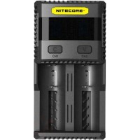 Nitecore SC2 - зарядное на 2 канла для Ni-Cd/Ni-Mh/Li-Ion/IMR/LiFePO4 аккумуляторов (AA,C,D,18650,14500 и др.). 3А.