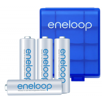Sanyo Eneloop 2000 mAh (HR-3UTGB) - в оригинальном синем боксе Eneloop. 1800 циклов.