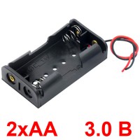 Держатель (холдер) с контактами на 2хAA с последовательным соединением (3.0V).