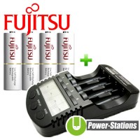 Комплект: DLY Full T1 + 4 AA Fujitsu 2000 mAh (HR-3UTC) + Бокс.