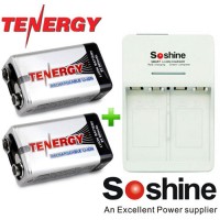 Комплект: Soshine SC-V1 + 2 аккумулятора Крона Li-ion 600 mAh.