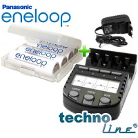 Комплект: Technoline BC 700 + 4 Panasonic Eneloop 2000 mAh BK-3MCCE + Бокс.