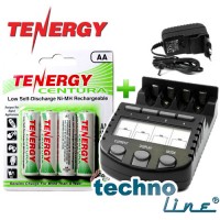Комплект: Technoline BC 700   4 Tenergy Centura LSD 2000 mAh (AA) + Бокс.
