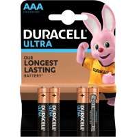 Щелочные минипальчиковые батарейки Duracell Ultra Alkaline AAA (LR03), 1.5V. Цена за уп. 4 шт.