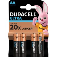 Щелочные пальчиковые батарейки Duracell Ultra Alkaline AA (LR6), 1.5V. Цена за уп. 4 шт.