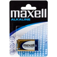 Щелочная батарейка Крона 9В Maxell Alkaline 6F22 в блистере. Цена за 1 шт.