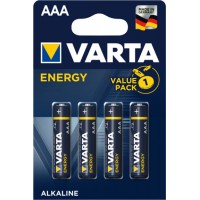 Щелочные минипальчиковые батарейки Varta Energy AAA (LR3), 1.5V. Цена за уп. 4 шт. Alkaline.