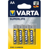 Солевые пальчиковые батарейки АА Varta Superlife (LR6), 1.5V. Упаковка - блистер. Цена за уп. 4 шт.